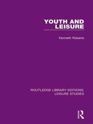 cover image of Youth and Leisure